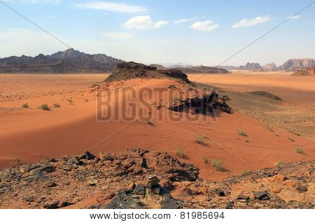 Desert In Jordan In The Middle East
