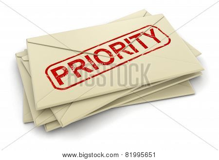 Priority letters  (clipping path included)