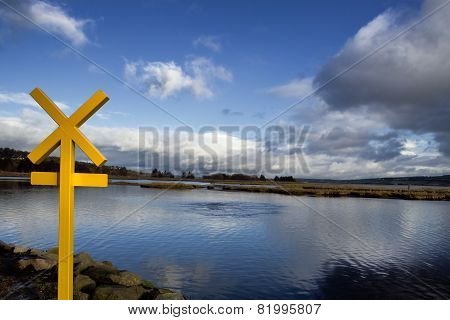 Sign Beside Lough Swilly, Co. Donegal, Ireland