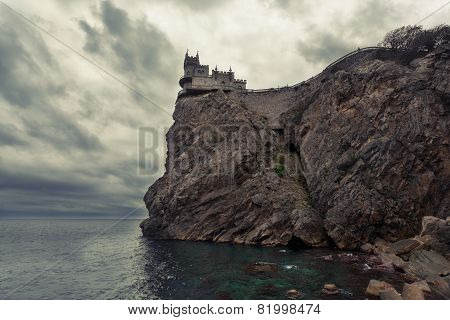 Swallow's Nest castle on the rock over the sea Crimea