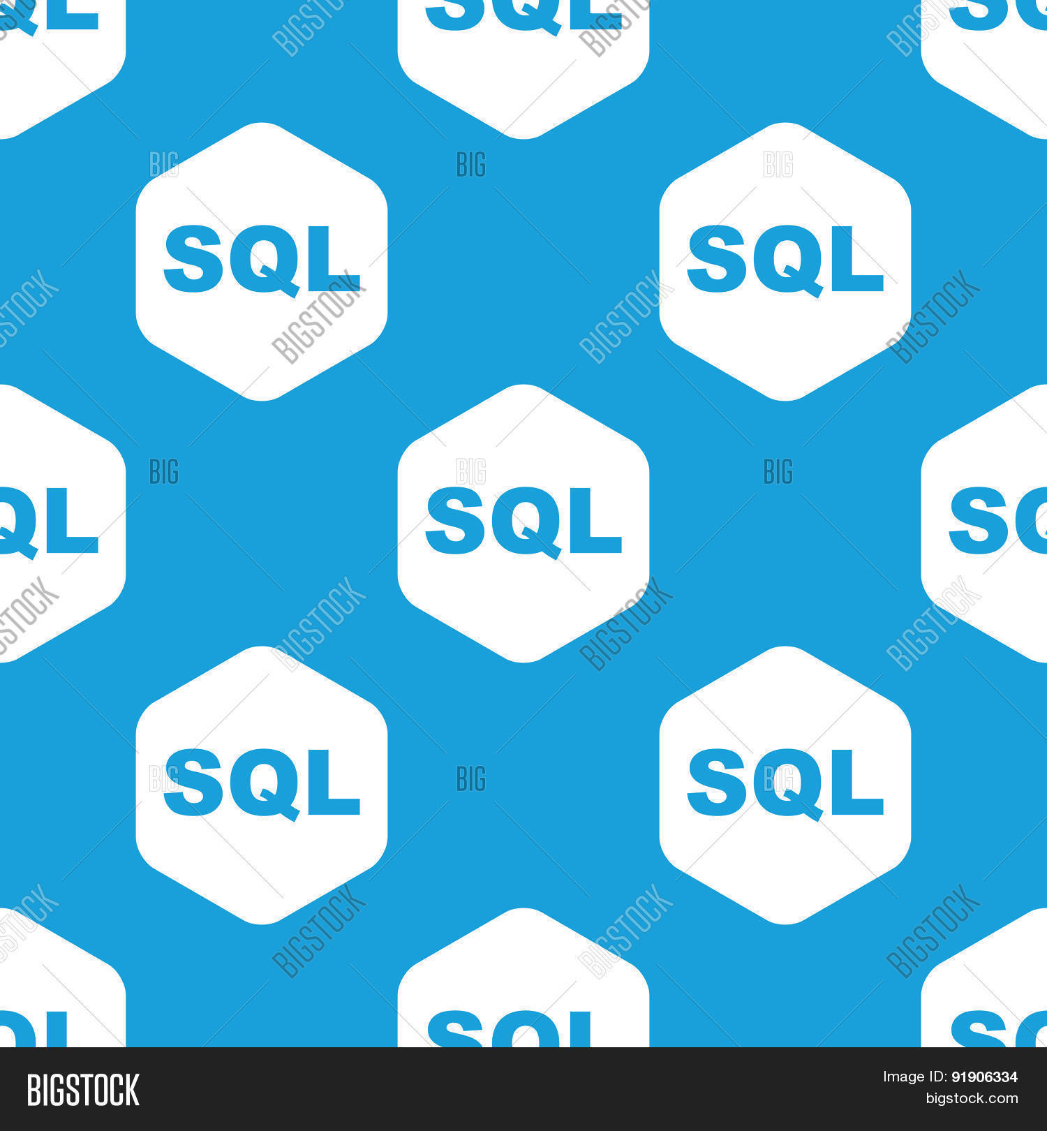 SQL Hexagon Pattern Vector & Photo (Free Trial) Bigstock