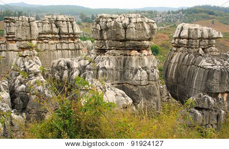 Shi Lin stone forest national park. Kunming.