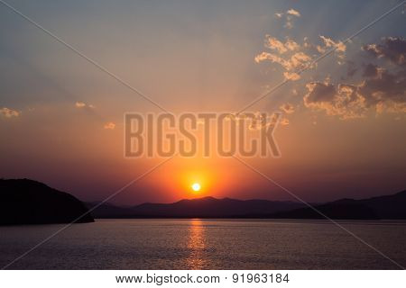 Sunset Over Coast