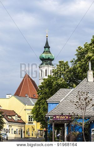 Grinzing With Church And Himmelstrasse