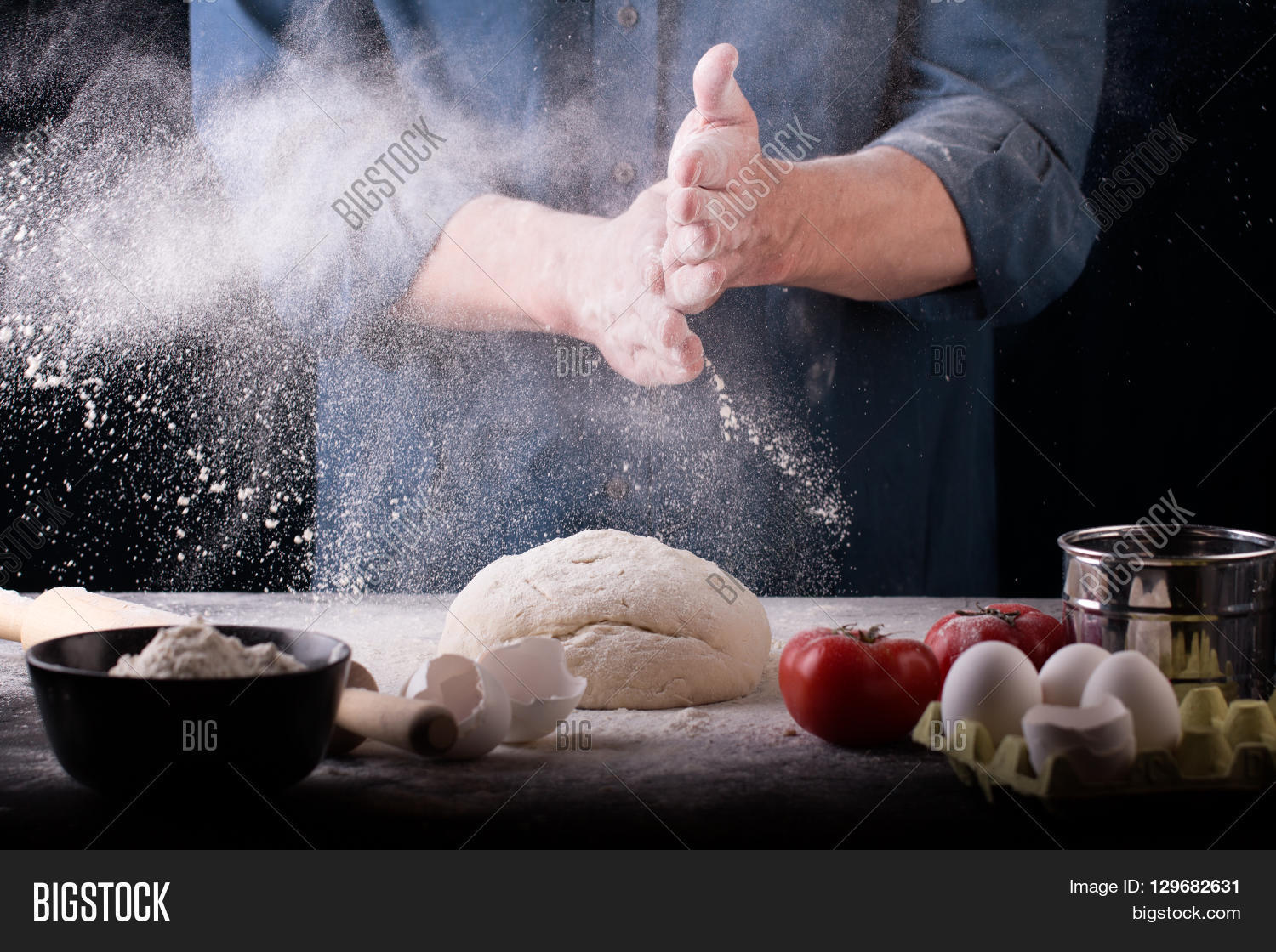 Baker Prepares Dough Image & Photo (Free Trial) Bigstock