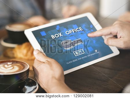 Movie Cinema Ticket Graphic Concept