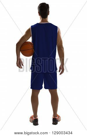 Professional Italian Basketball Player With Ball.