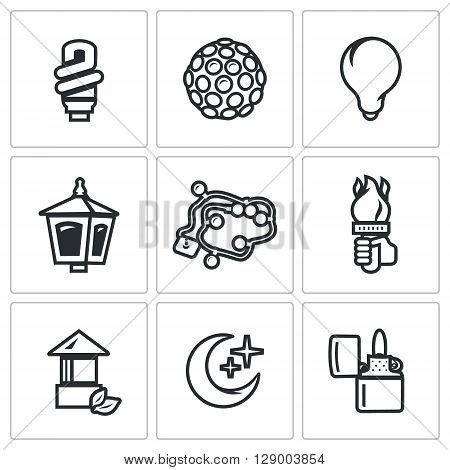Light Bulb, Equipment, Lantern, Christmas lighting, Hand with a torch, Crescent, Cigar-lighter