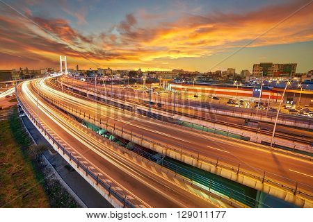 Basarab Bridge In Bucharest, Romania.