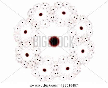 Abstract design of white powder cloud against dark background