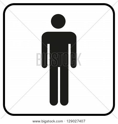a pictogram of a man WC Toilet