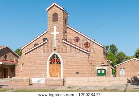 SEDGEFIELD SOUTH AFRICA - MARCH 4 2016: The St. Anthony Roman Catholic Church in Sedgefield a town on the Garden Route