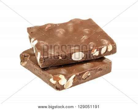 Chocolate Isolated On White. Without Shadow