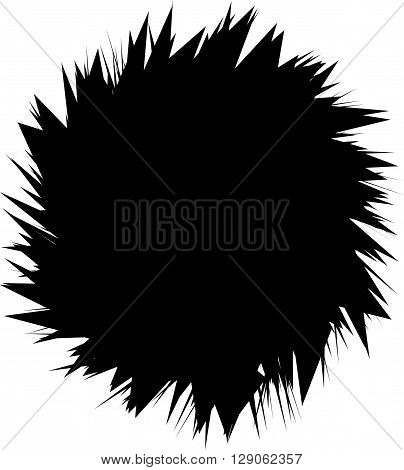 Abstract Spiky, Pointed Shape On White