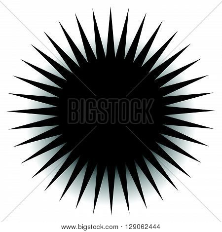 Spiky, Pointed Shape With Blank Space.