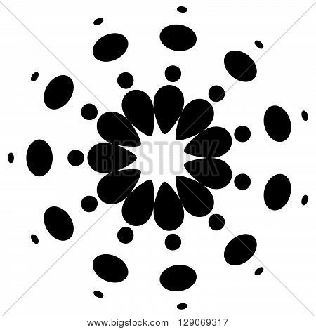 Abstract Circular, Dotted Element.