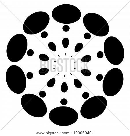 Abstract Circular, Dotted Element.