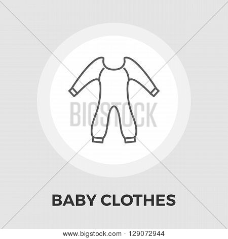 Baby Clothes Icon Vector. Flat icon isolated on the white background. Editable EPS file. Vector illustration.