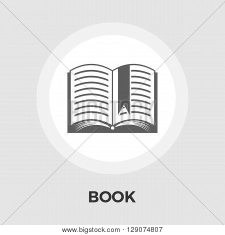 Book Icon Vector. Flat icon isolated on the white background. Editable EPS file. Vector illustration.