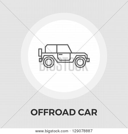 Offroad car icon vector. Flat icon isolated on the white background. Editable EPS file. Vector illustration.