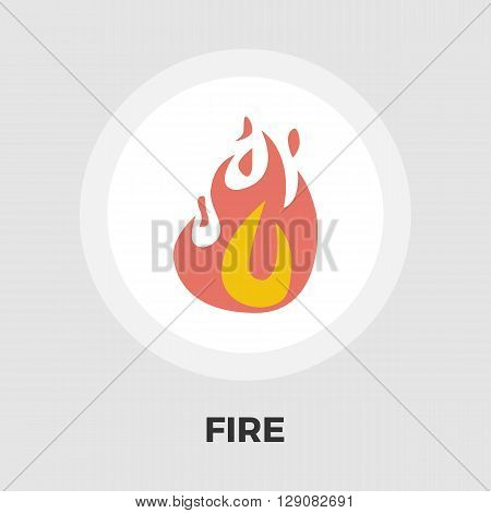 Fire icon vector. Flat icon isolated on the white background. Editable EPS file. Vector illustration.