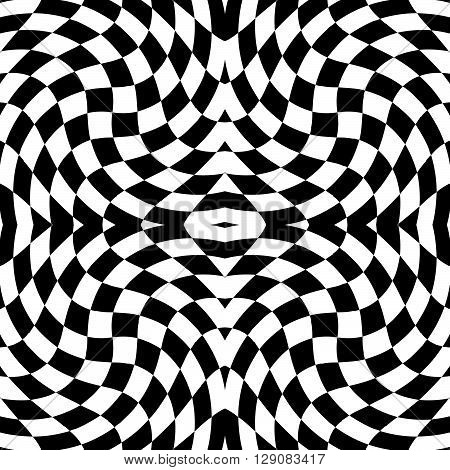 Checkered Pattern With Distortion Effect