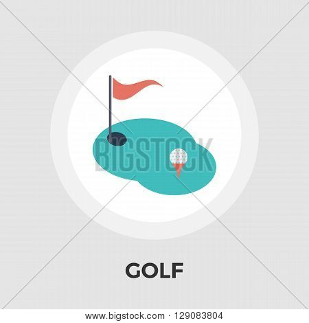 Golf icon vector. Flat icon isolated on the white background. Editable EPS file. Vector illustration.