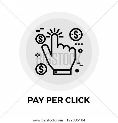 Pay Per Click icon vector. Flat icon isolated on the white background. Editable EPS file. Vector illustration.