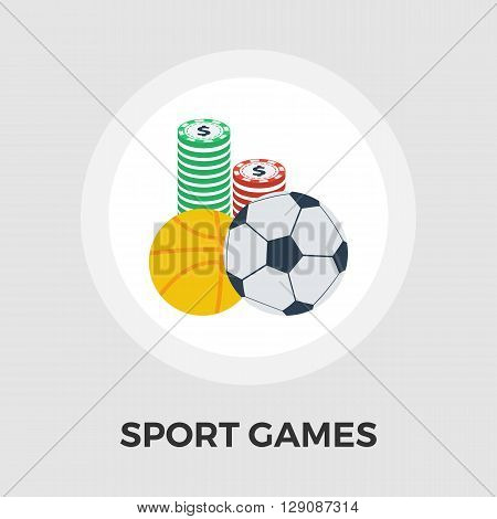 Sport games icon vector. Flat icon isolated on the white background. Editable EPS file. Vector illustration.