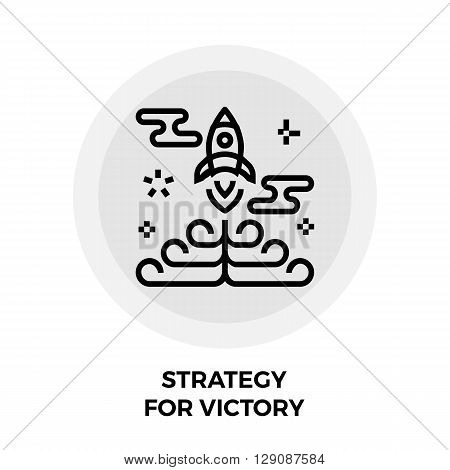 Strategy icon vector. Flat icon isolated on the white background. Editable EPS file. Vector illustration.