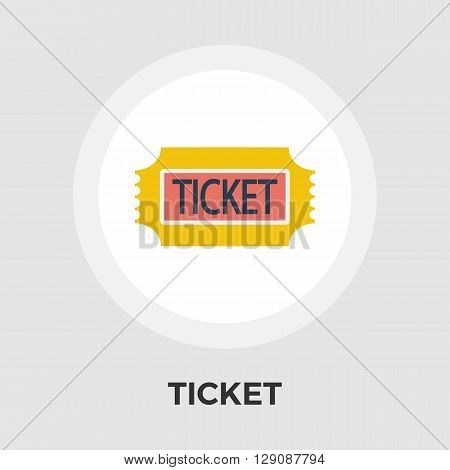Ticket icon vector. Flat icon isolated on the white background. Editable EPS file. Vector illustration.