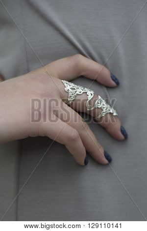 National Yakut ornaments are made from silver - ring.
** Note: Shallow depth of field