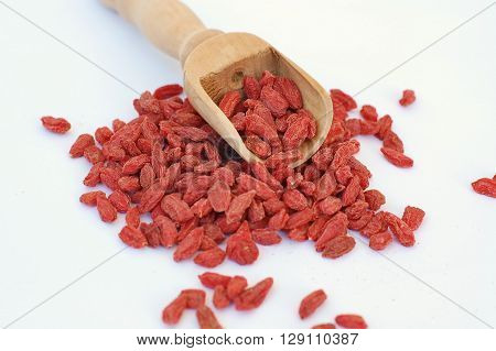 Chinese Goji On The White Background