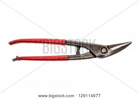 Alligator Shears Pliers For Cutting Sheet Metal With Red Handle