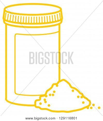 Vector outline icon of a packaging of medicines