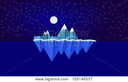 vector semi flat design style i call it iceland or island