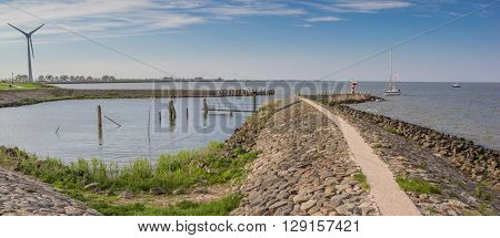 Coastline of the IJsselmeer near Medemblik Netherlands
