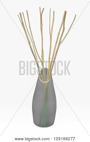 Aroma reed diffuser isolated on white background