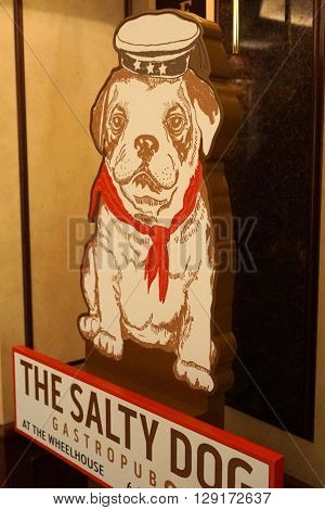 LOS ANGELES - JAN 24:  The Salty Dog Gastropub at the Launch of SHARE Resturant at the Princess Cruise Ruby Princess at the Los Angeles World Cruise Center  on January 24, 2016 in San Pedro, CA