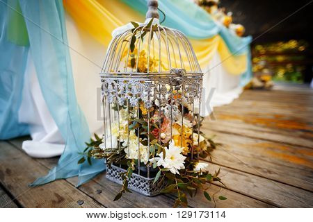 elements for wedding decor. wedding banquet cage