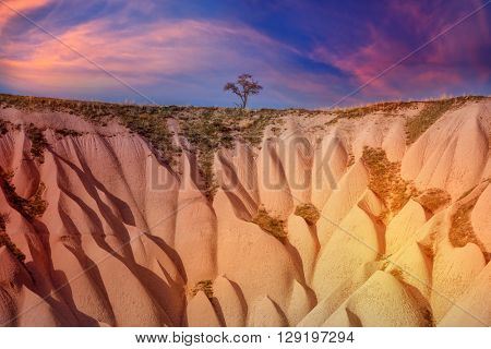 Amazing sunrise in Cappadocia, Turkey