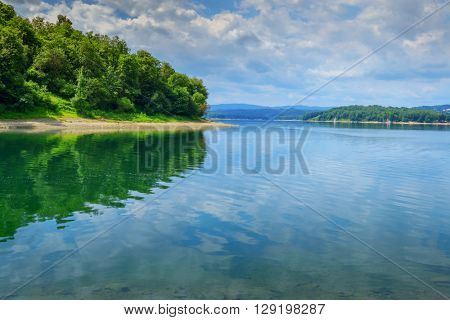 Poland lake Solina in summer time
