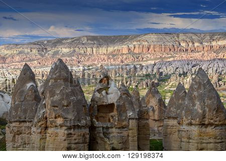 Famous Love valley in Cappadocia, Turkey