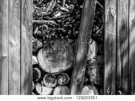 Old Wooden Fence And Wood