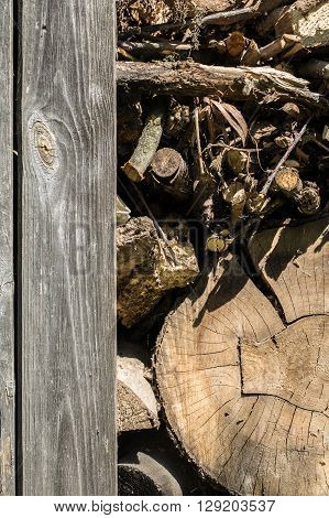 Old Wooden Fence And Wood