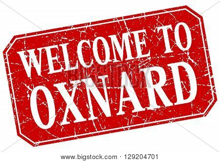 welcome to Oxnard red square grunge stamp