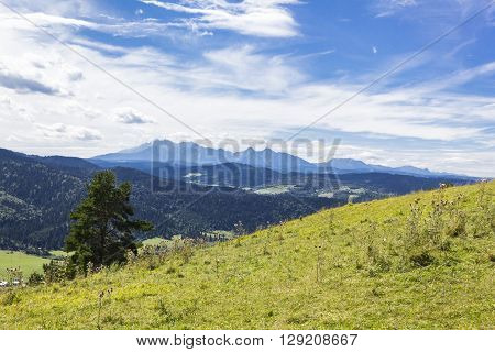 Panorama of the Tatra Mountains as seen from Slovakia