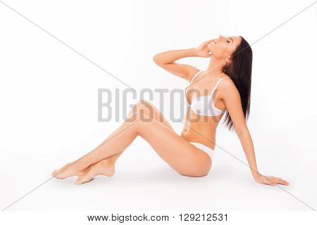 Happy Cheerful Young Woman With Perfect Slim Body