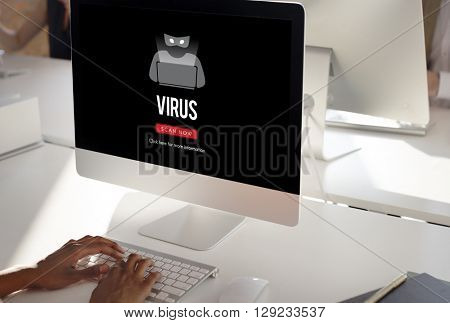 Scam Virus Spyware Malware Antivirus Concept