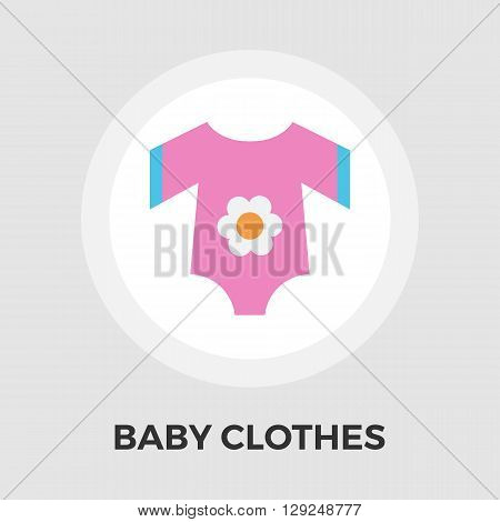 Baby Clothes Icon Vector. Flat icon isolated on the white background. Editable EPS file. Vector illustration.